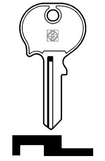 Afbeelding van Silca Autosleutel z/plastic kop staal NE14