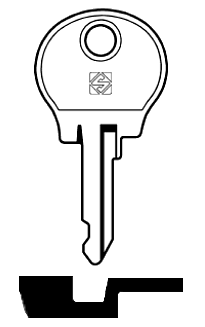 Afbeelding van Silca Autosleutel z/plastic kop staal NE17