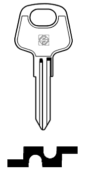 Afbeelding van Silca Autosleutel z/plastic kop staal NE19R