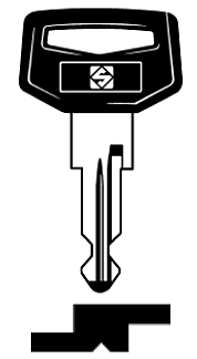 Afbeelding van Silca Autosleutel plastic kop brass NE23CP