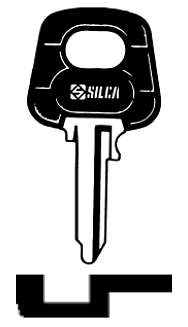 Afbeelding van Silca Autosleutel plastic kop staal NE20AP