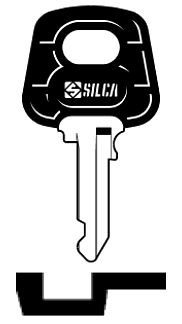 Afbeelding van Silca Autosleutel plastic kop staal NE21AP