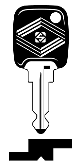 Afbeelding van Silca Autosleutel plastic kop staal NE23EP