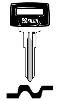 Afbeelding van Silca Autosleutel plastic kop staal NE27P