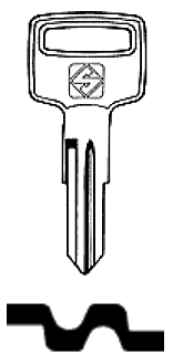 Afbeelding van Silca Autosleutel z/plastic kop staal NE26