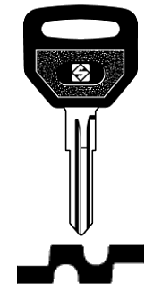 Afbeelding van Silca Autosleutel plastic kop brass NE38CP