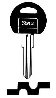 Afbeelding van Silca Autosleutel plastic kop staal NE38AP