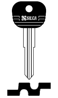 Afbeelding van Silca Autosleutel plastic kop staal NE38DP