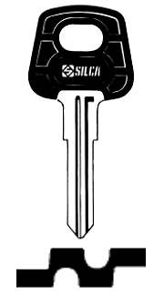 Afbeelding van Silca Autosleutel plastic kop staal NE38P