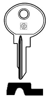 Afbeelding van Silca Autosleutel z/plastic kop staal NE3