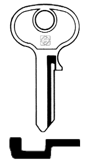 Afbeelding van Silca Autosleutel z/plastic kop staal NE30