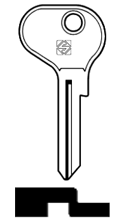 Afbeelding van Silca Autosleutel z/plastic kop staal NE35