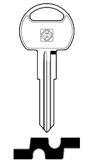 Afbeelding van Silca Autosleutel z/plastic kop staal NE38