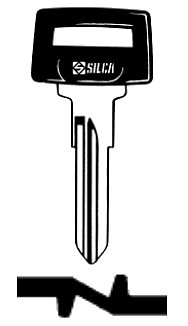 Afbeelding van Silca Autosleutel plastic kop staal NE40P