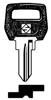 Afbeelding van Silca Autosleutel plastic kop staal NE42P