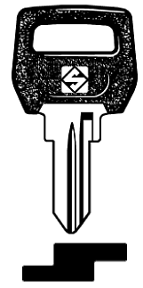 Afbeelding van Silca Autosleutel plastic kop staal NE49P