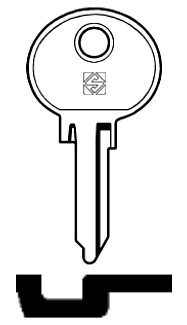 Afbeelding van Silca Autosleutel z/plastic kop staal NE41