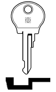 Afbeelding van Silca Autosleutel z/plastic kop staal NE45