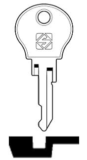 Afbeelding van Silca Autosleutel z/plastic kop staal NE47