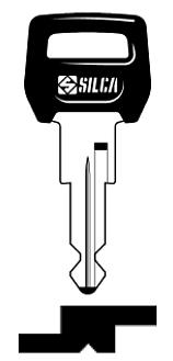 Afbeelding van Silca Autosleutel plastic kop staal NE53P