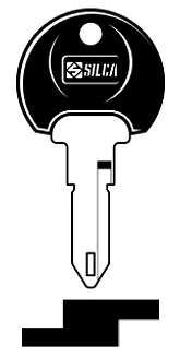 Afbeelding van Silca Autosleutel plastic kop staal NE55AP