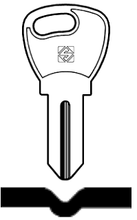 Afbeelding van Silca Autosleutel z/plastic kop staal NE50