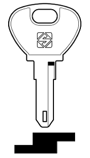 Afbeelding van Silca Autosleutel z/plastic kop staal NE54