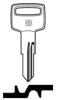 Afbeelding van Silca Autosleutel z/plastic kop staal NE56