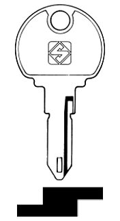 Afbeelding van Silca Autosleutel z/plastic kop staal NE57