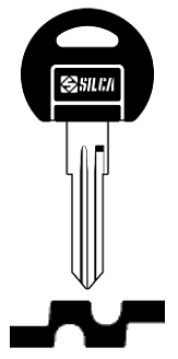 Afbeelding van Silca Autosleutel plastic kop brass NE68AP