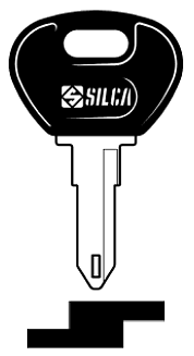 Afbeelding van Silca Autosleutel plastic kop brass NE69BP