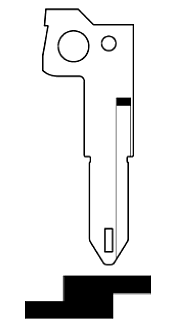 Afbeelding van Silca Autosleutel z/plastic kop staal NE73-BI