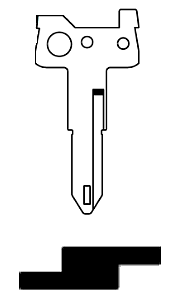 Afbeelding van Silca Autosleutel z/plastic kop staal NE73-I