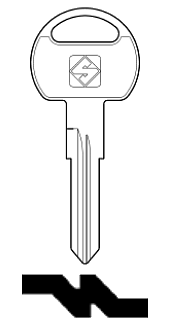 Afbeelding van Silca Autosleutel z/plastic kop staal NE71R