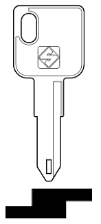 Afbeelding van Silca Autosleutel z/plastic kop staal NE72