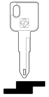 Afbeelding van Silca Autosleutel z/plastic kop staal NE73