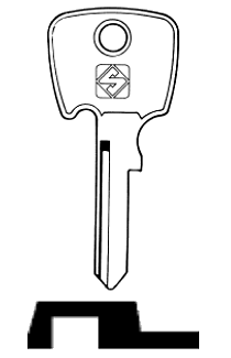 Afbeelding van Silca Autosleutel z/plastic kop staal NE8