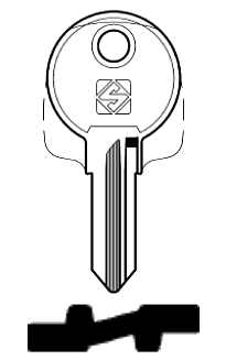 Afbeelding van Silca Autosleutel z/plastic kop staal NE90