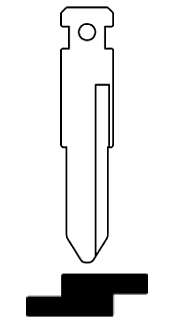 Afbeelding van Silca Autosleutel z/plastic kop staal NE93