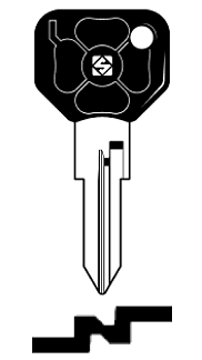 Afbeelding van Silca Autosleutel plastic kop staal GT16AP