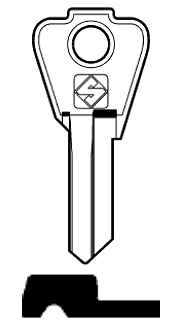 Afbeelding van Silca Cilindersleutel brass GT1R