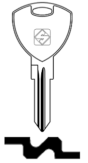 Afbeelding van Silca Autosleutel z/plastic kop staal GT18R
