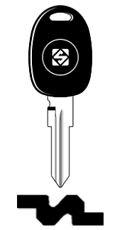 Afbeelding van Silca Transpondersleutel brass GT15RCT5 zonder chip