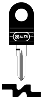 Afbeelding van Silca Autosleutel plastic kop staal GT7P
