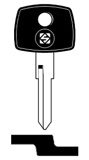 Afbeelding van Silca Transpondersleutel brass VA5T5