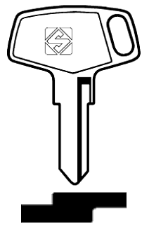 Afbeelding van Silca Autosleutel z/plastic kop staal YH10