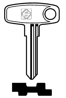 Afbeelding van Silca Autosleutel z/plastic kop staal YH12R