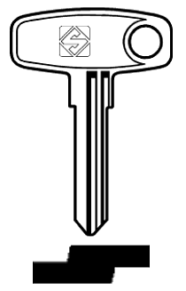 Afbeelding van Silca Autosleutel z/plastic kop staal YH13