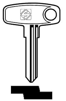 Afbeelding van Silca Autosleutel z/plastic kop staal YH13R