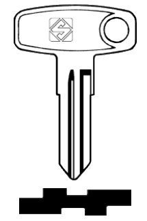 Afbeelding van Silca Autosleutel z/plastic kop staal YH14